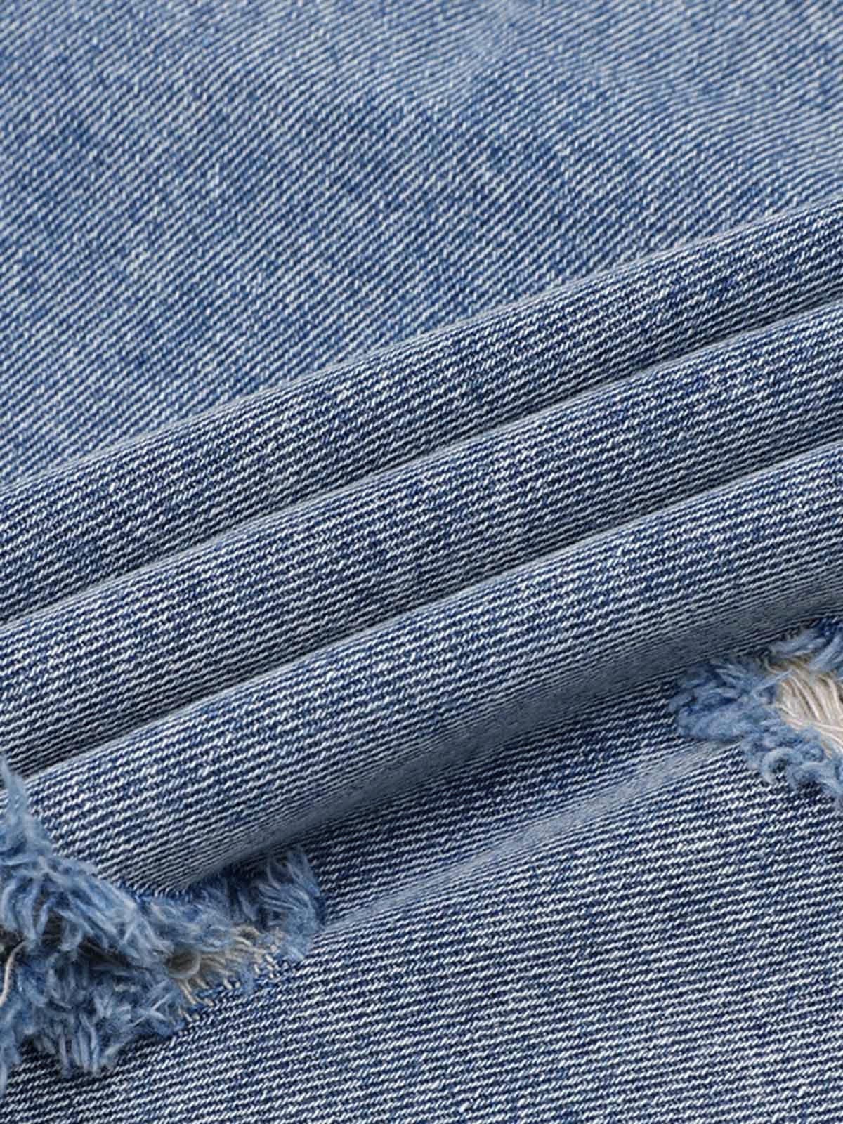 Ripped Denim Distressed Suit - 2460 