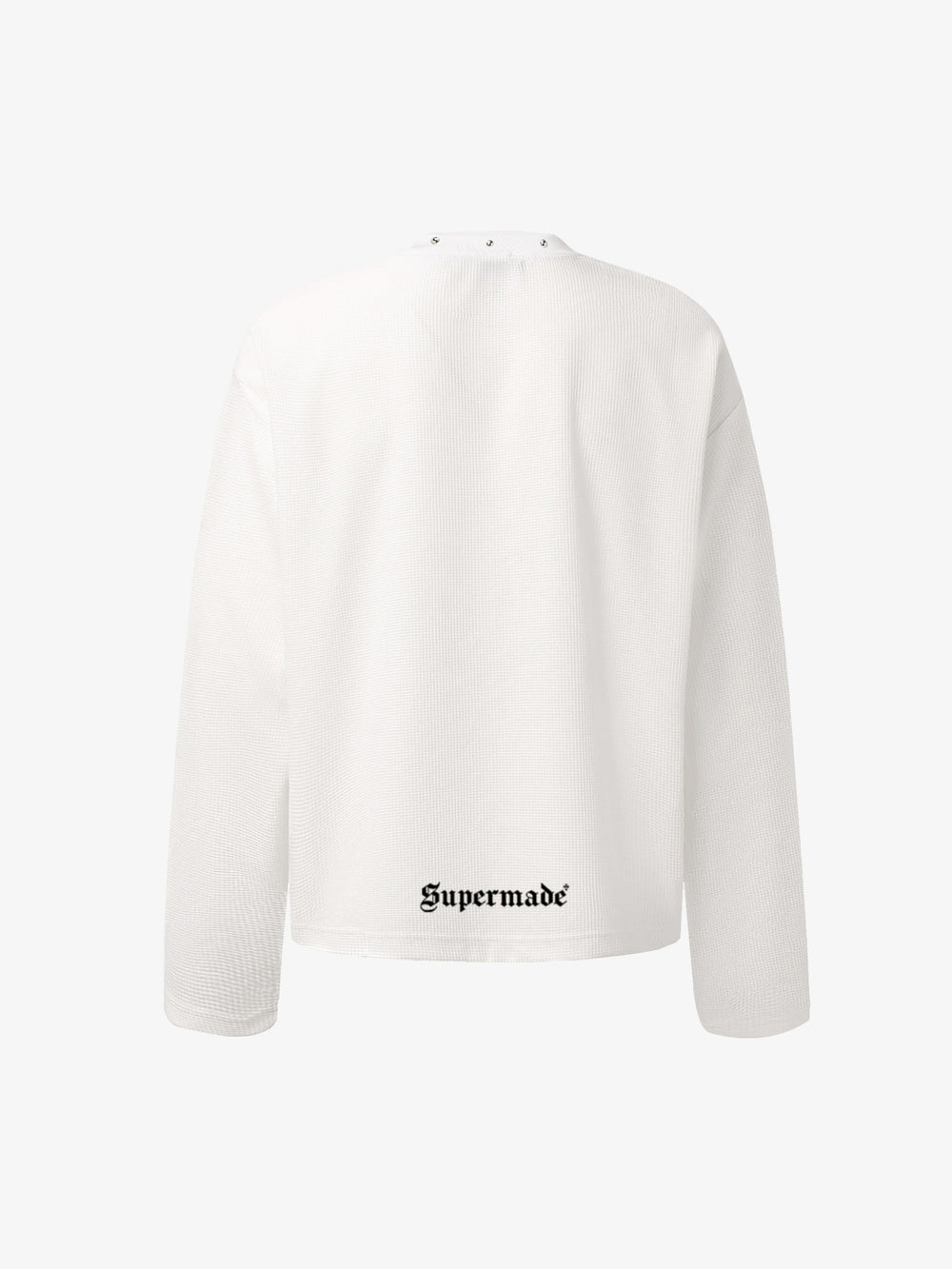 Dark Cross Print Waffle Long-Sleeve T-Shirt