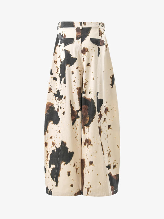 High-Waisted Wide-Leg Cargo Pants with Unique Pocket Design 