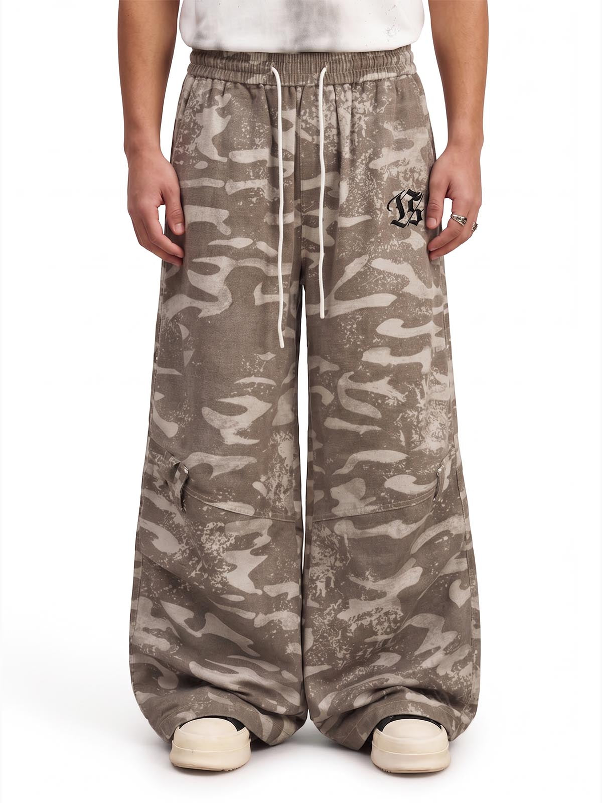 Vintage Camo Print Baggy Pants