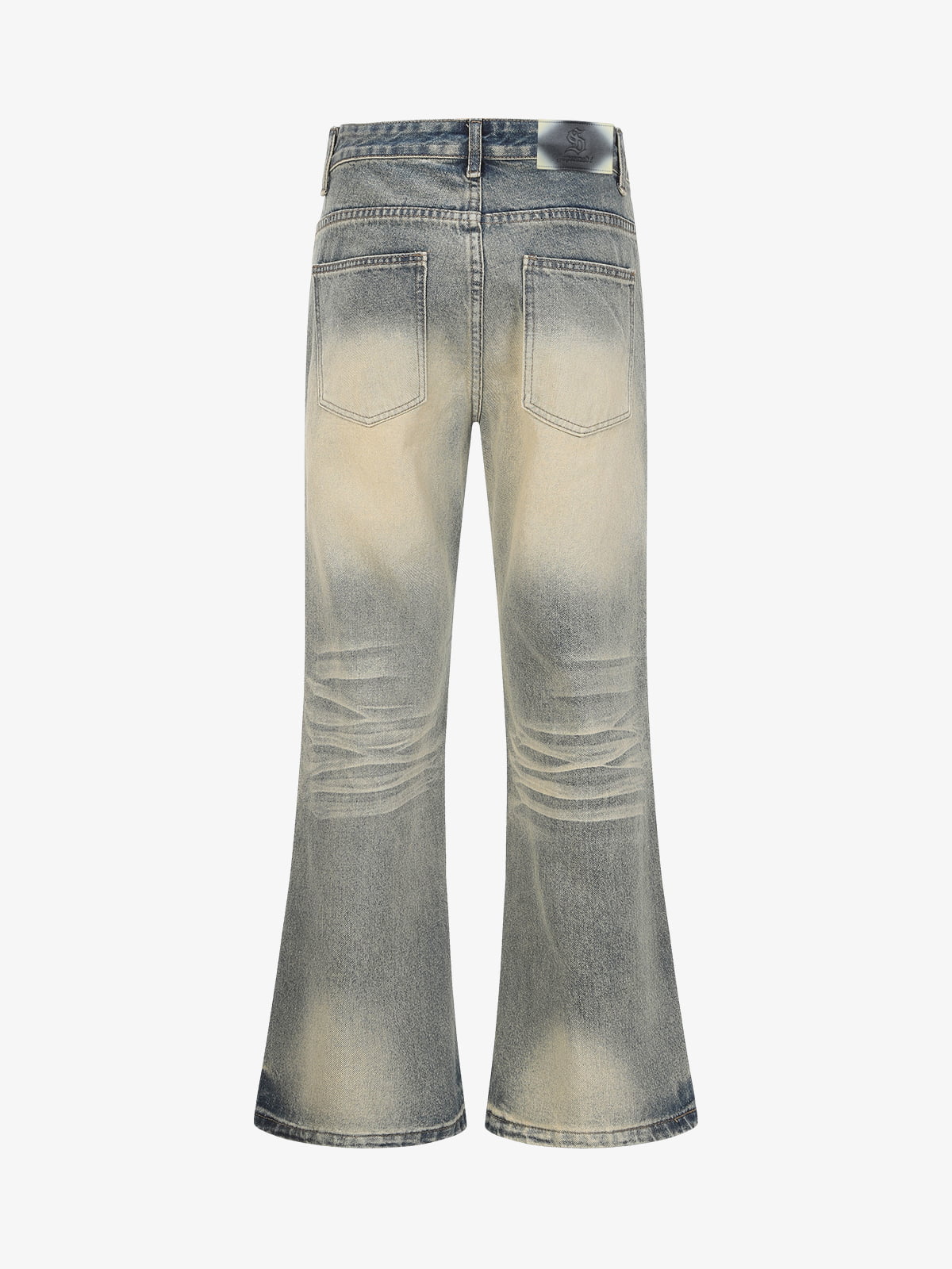 High-Waisted Flared Jeans with Distressed Look for Women - Perfect for Casual and Fashionable Outfits 