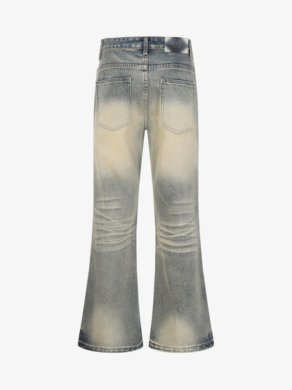 High-Waisted Flared Jeans with Distressed Look for Women - Perfect for Casual and Fashionable Outfits 
