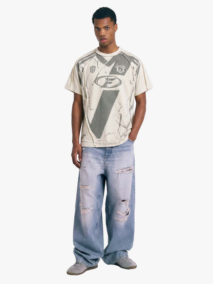 Supermade Trompe L'oeil Halftone Jersey Graphic T-Shirt 