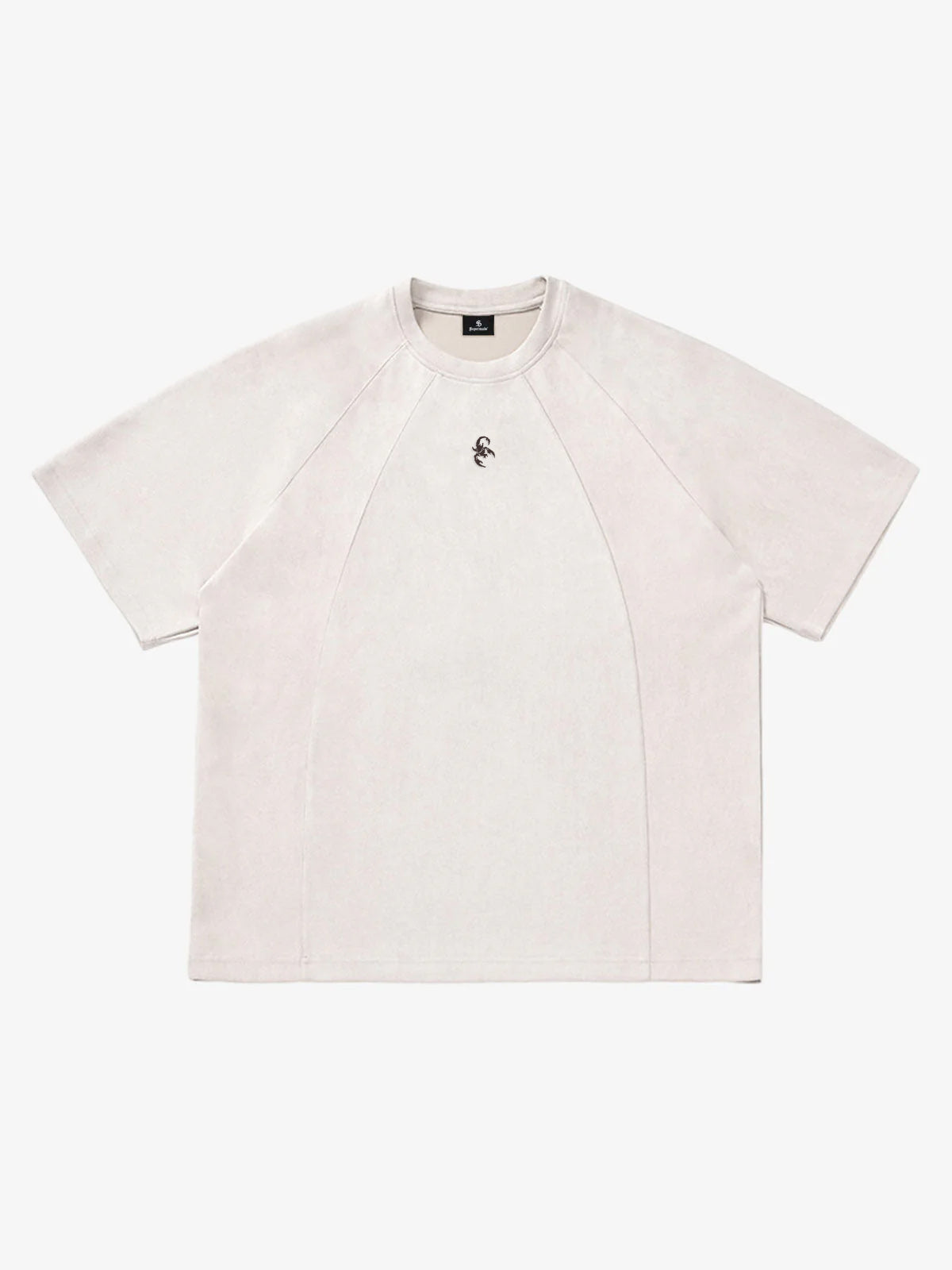 Suede Panel Raglan T-Shirt 