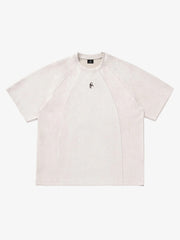 Suede Panel Raglan T-Shirt 