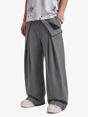 Double Waist Pinstripe Balloon Pants 