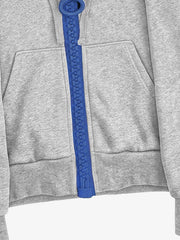 Chunky Zip Boxy Fit Zip-Up Hoodie; Gray / S, Gray / M, Gray / L, Gray / XL, Gray / XXL