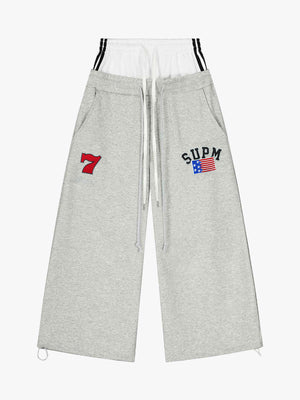 Vintage Paratrooper Layered Look Sweatpants 