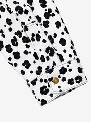 Leopard Racing Gear Patch Denim Jacket