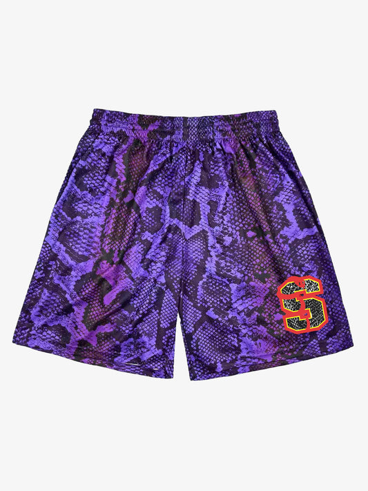 Snakeskin Graphic Athletic Shorts