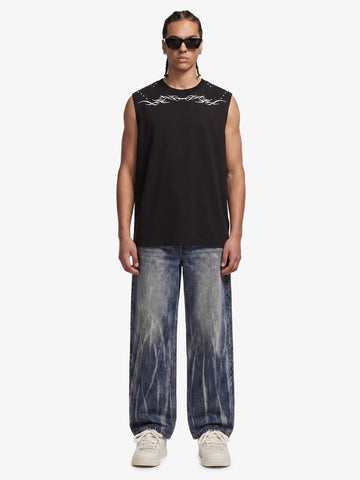 Studded Tribal Sleeveless T-Shirt 