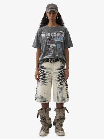 Washed Vintage Collage Graphic T-Shirt 