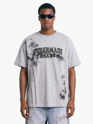 Supermade Deconstructed Pleated Freedom T-Shirt 