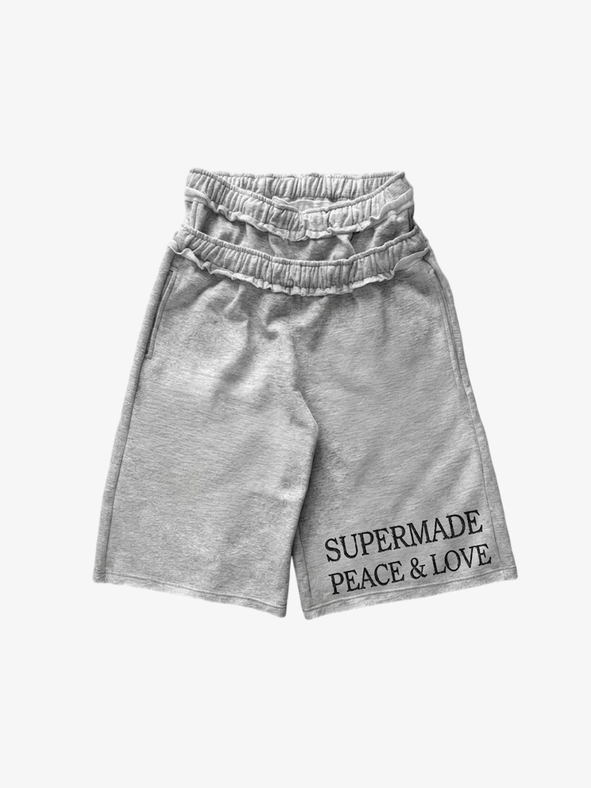West Coast Letter Graphic Double-Waist Shorts