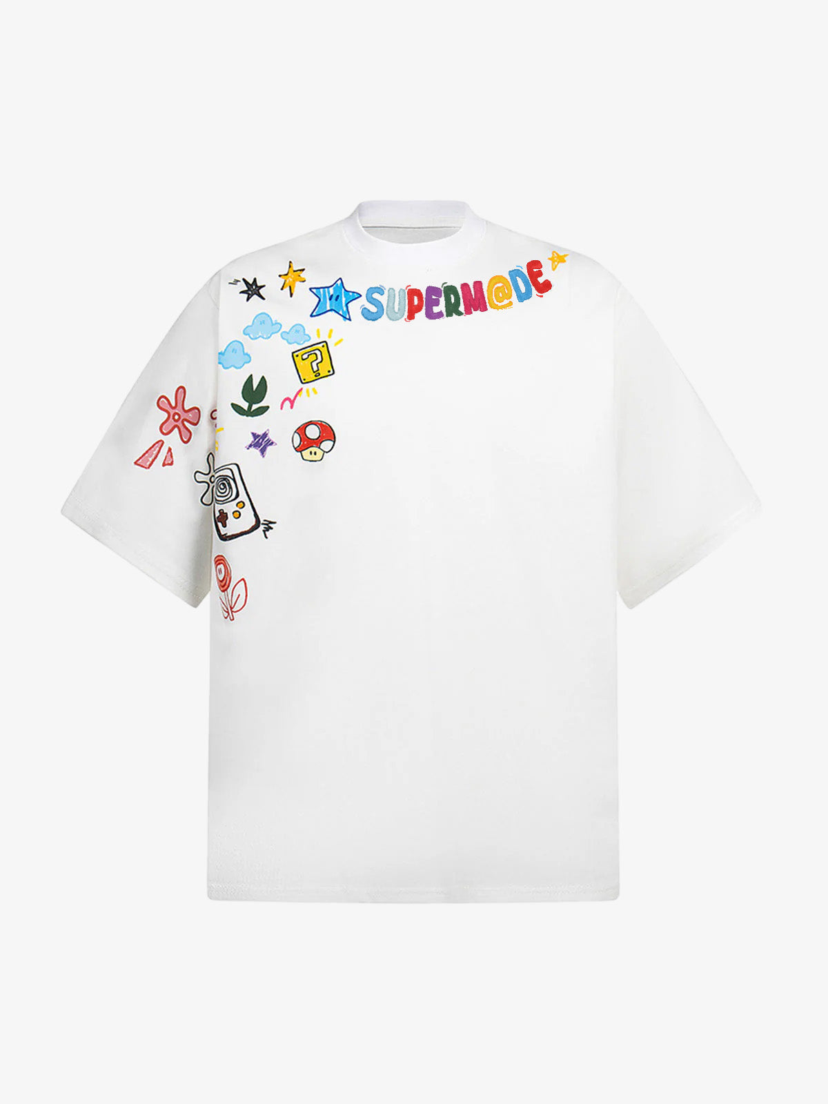 Colorful Fun Pattern Crew Neck T Shirt