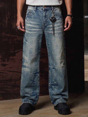 Jeans délavés et usés