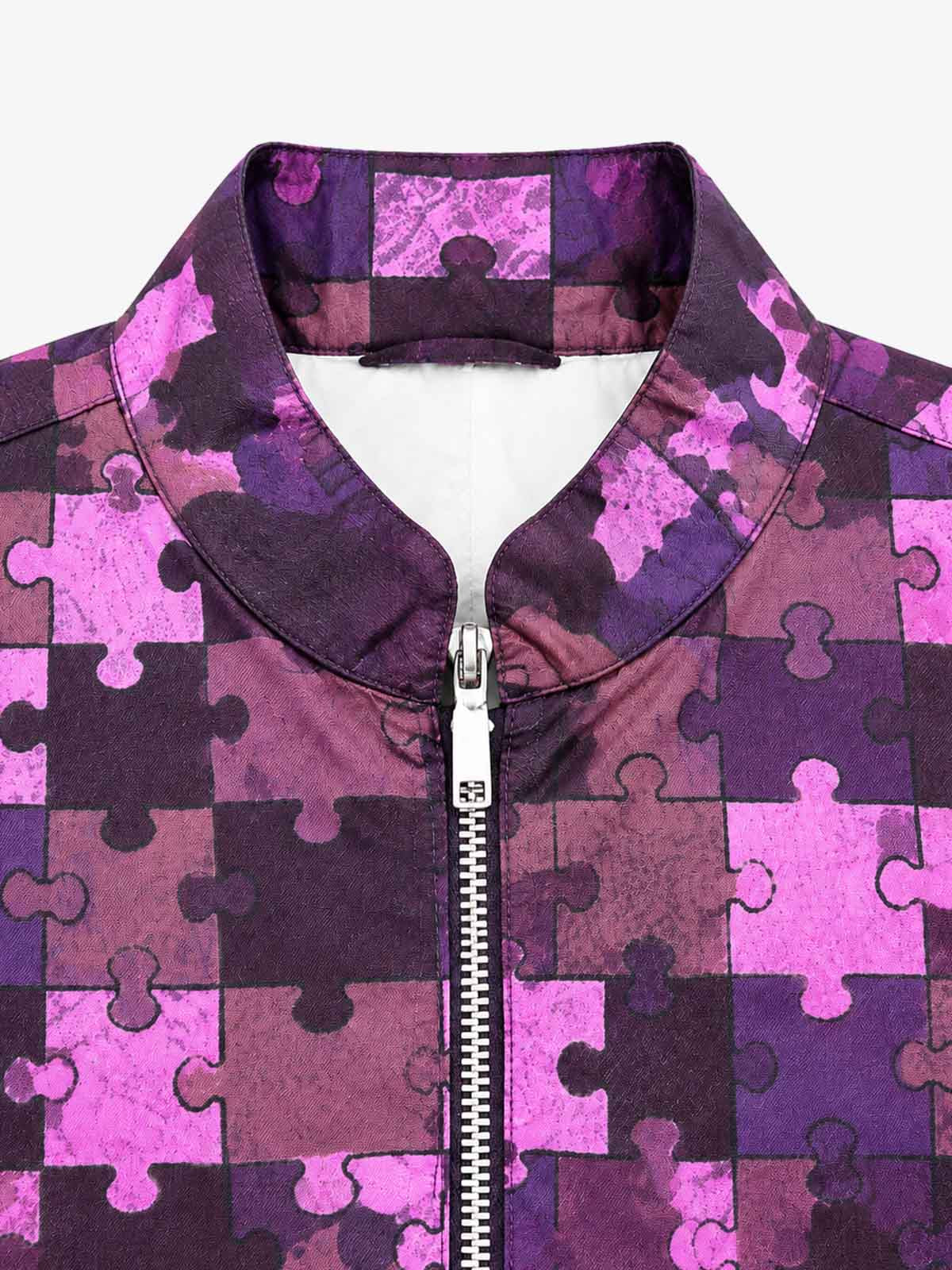 Purple Camo Cross Graphic Zip Jacket; Purple / S, Purple / M, Purple / L, Purple / XL, Purple / 2XL