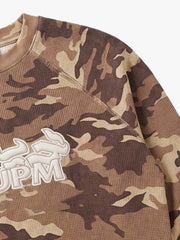 Langarmshirt mit Wüsten-Camo-Print und Waffelmuster
