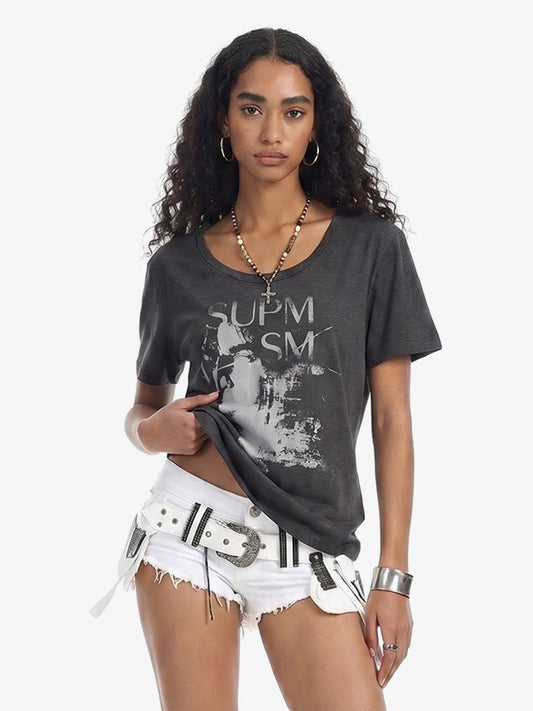 Portrait Graphic Slim Fit Short Sleeve T-Shirt 