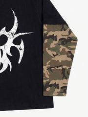 Thorn Print Camo Layered Long Sleeve Tee