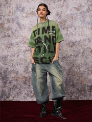 インクスプラッシュレタープリントTシャツ - 2414