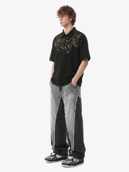 Stellar Embroidery Jersey Polo Shirt 