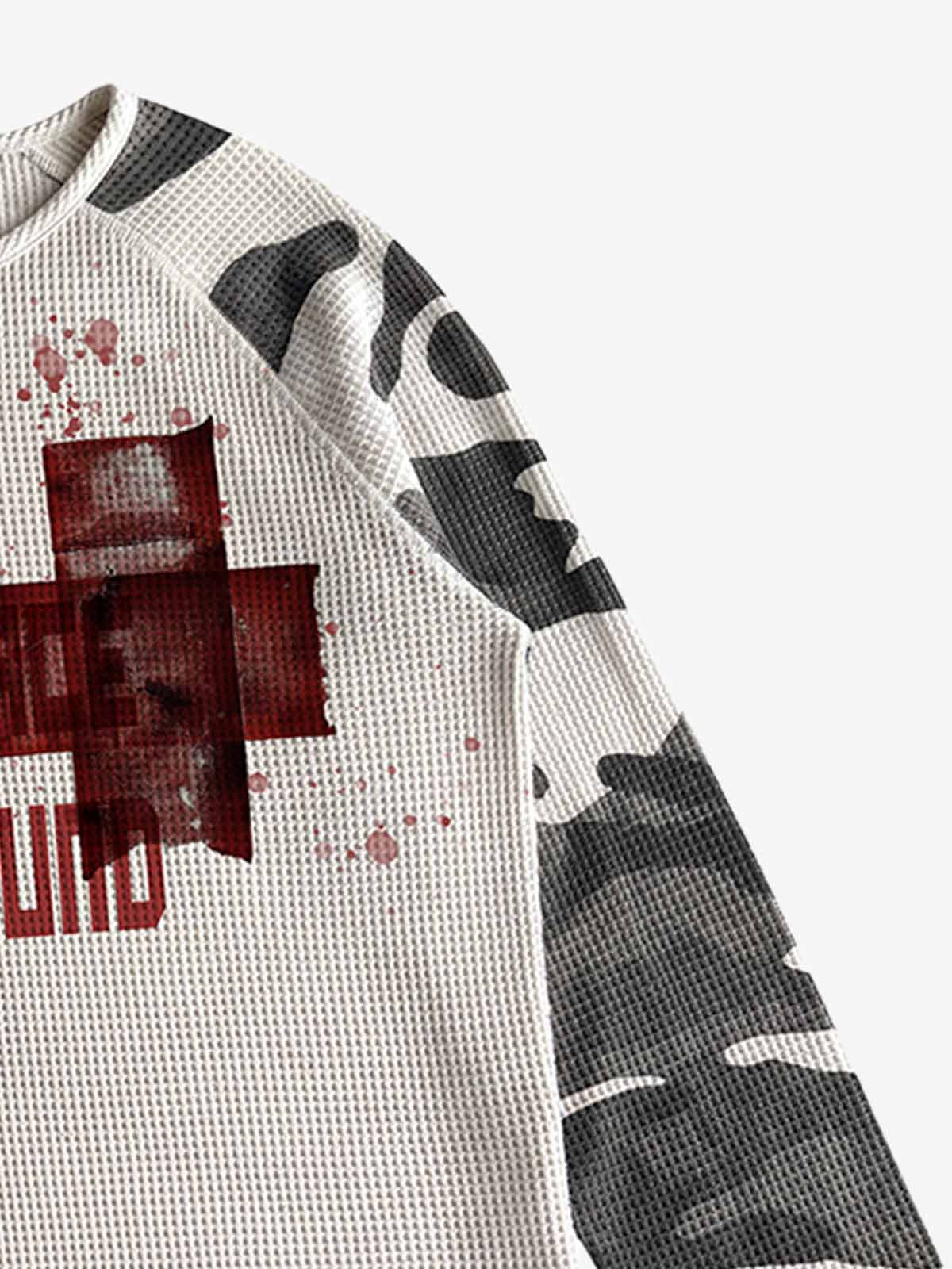 Camo Waffle Raglan Long Sleeve Tee