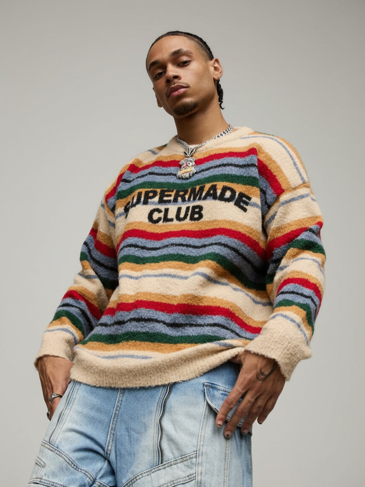 Thesupermade Vintage Striped Sweater - 2344 