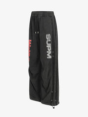 Street Washed Mottled Rivet Letter Print Baggy Sweatpants 