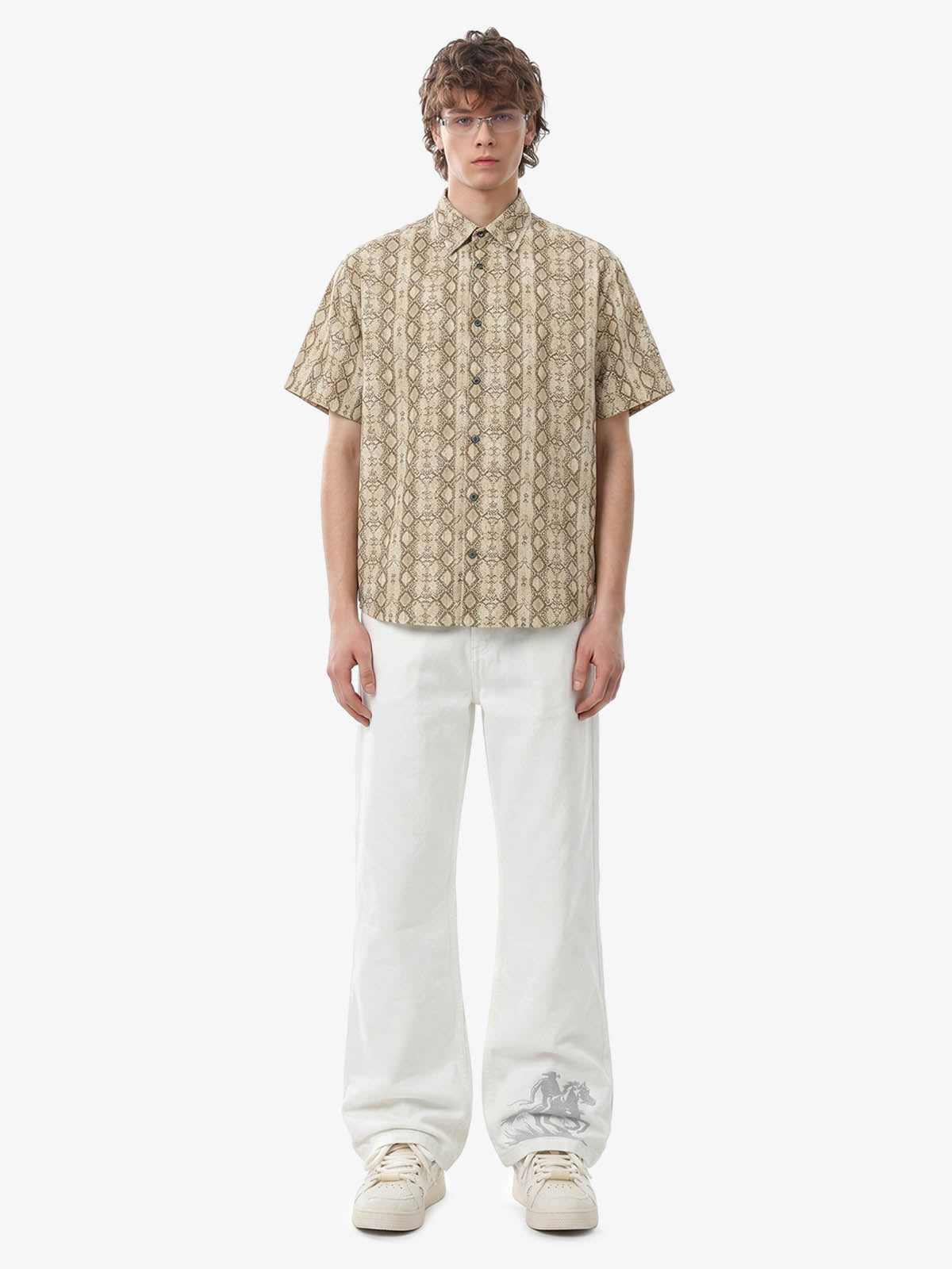 Snakeskin Stripe Short Sleeve Shirt 