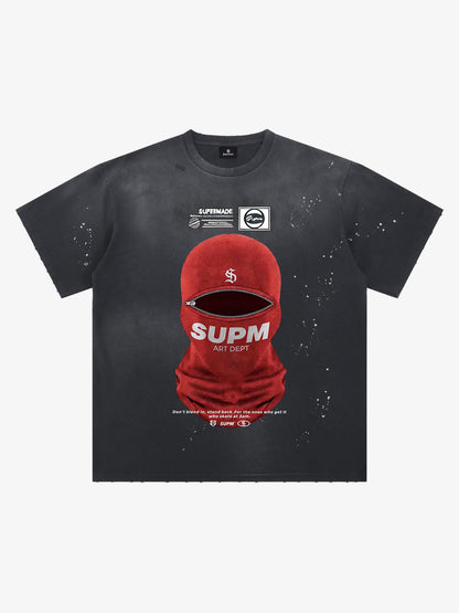 Red Balaclava Graphic T-Shirt 