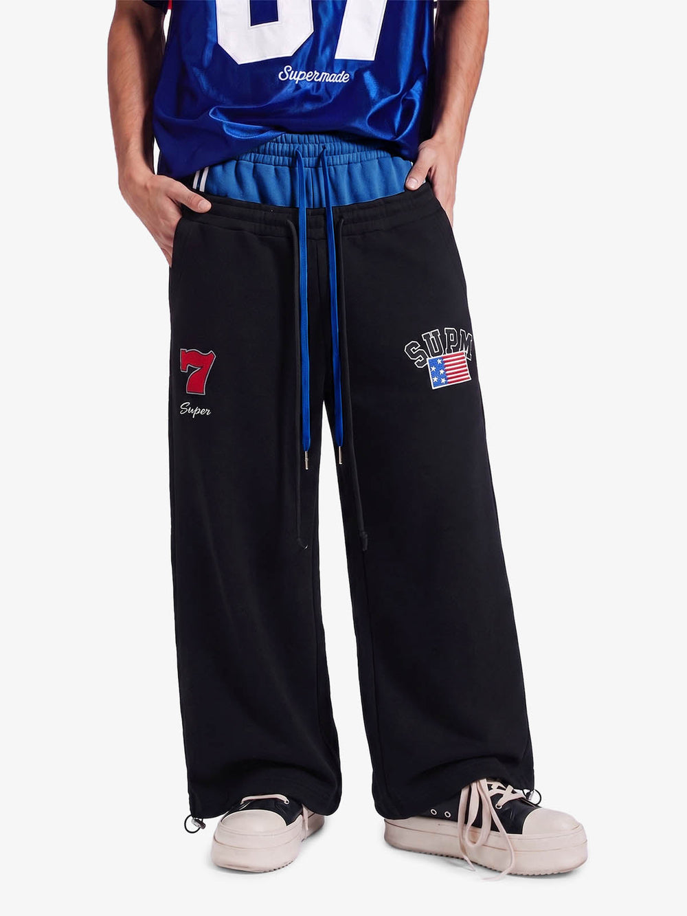 Vintage Paratrooper Layered Look Sweatpants - 2556 