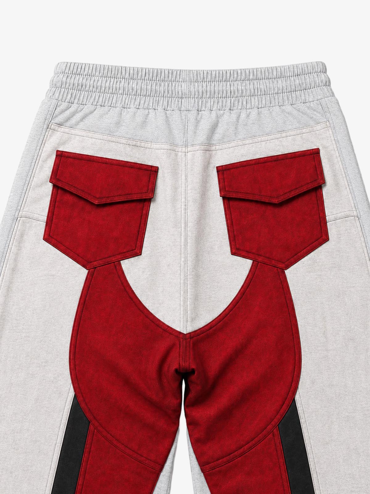3D Biker Graphic Washed Distressed Wide-Leg Sweatpants