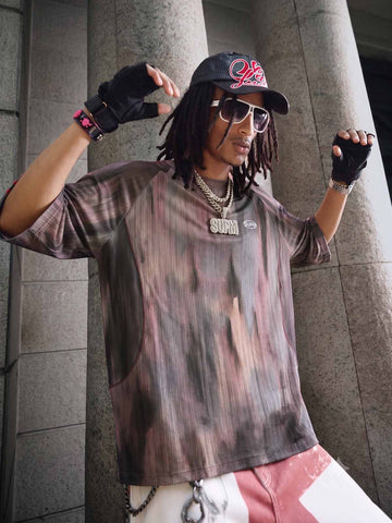 Tie-Dye Patchwork Long Sleeve Tee