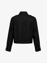 Vintage Militär-Jeansjacke mit silbernen Knöpfen - 2642