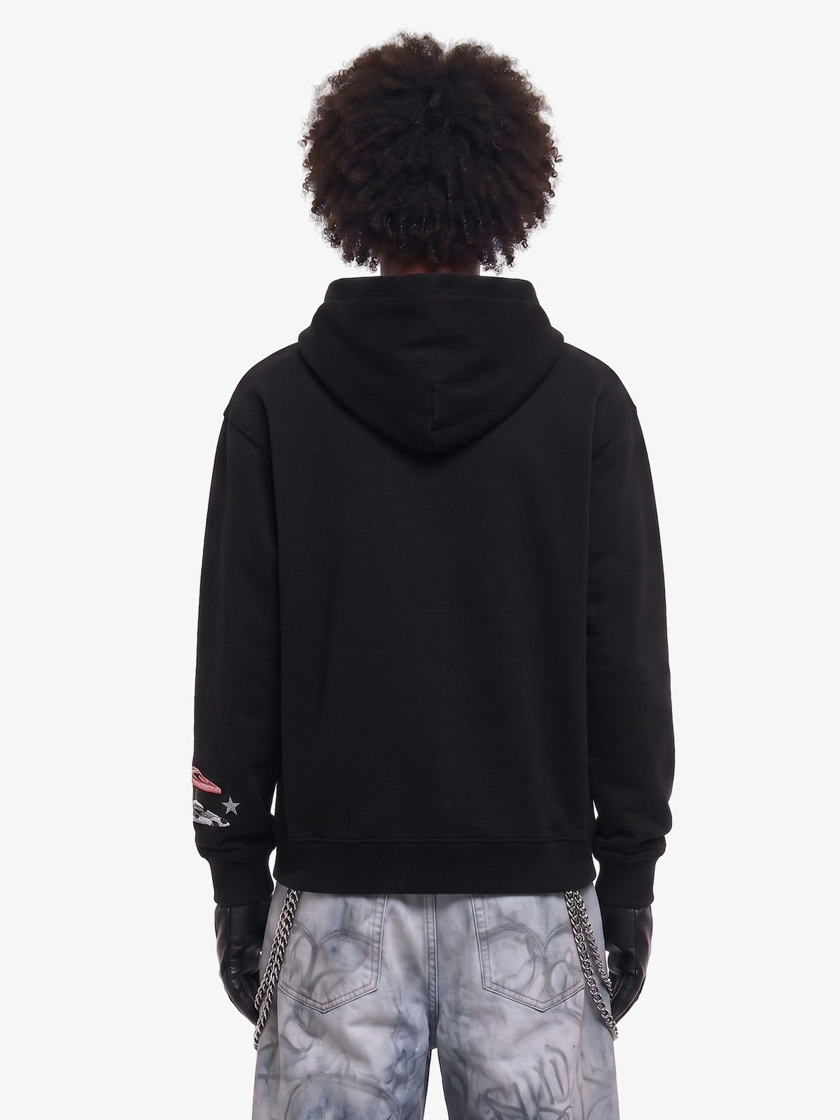 Detachable Hair Clip Decoration Zip Up Hoodie 