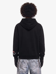 Detachable Hair Clip Decoration Zip Up Hoodie 