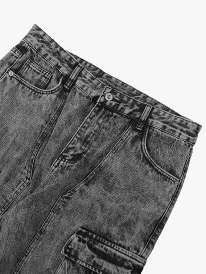 Thesupermade American Street Style Washed Distressed Work Jeans - 2354 