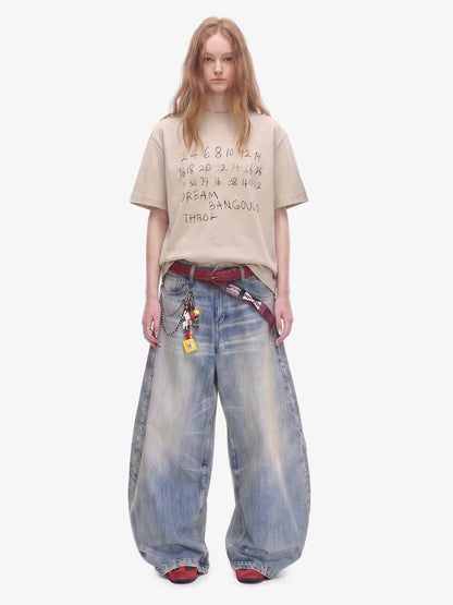 Hand-Drawn Numeric Jersey T-Shirt 