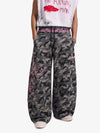 Pantalon de survêtement à imprimé camouflage rose Y2K