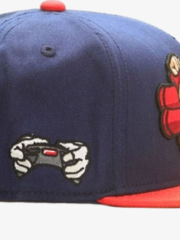 Casquette de baseball à blocs de couleur brodée graphique