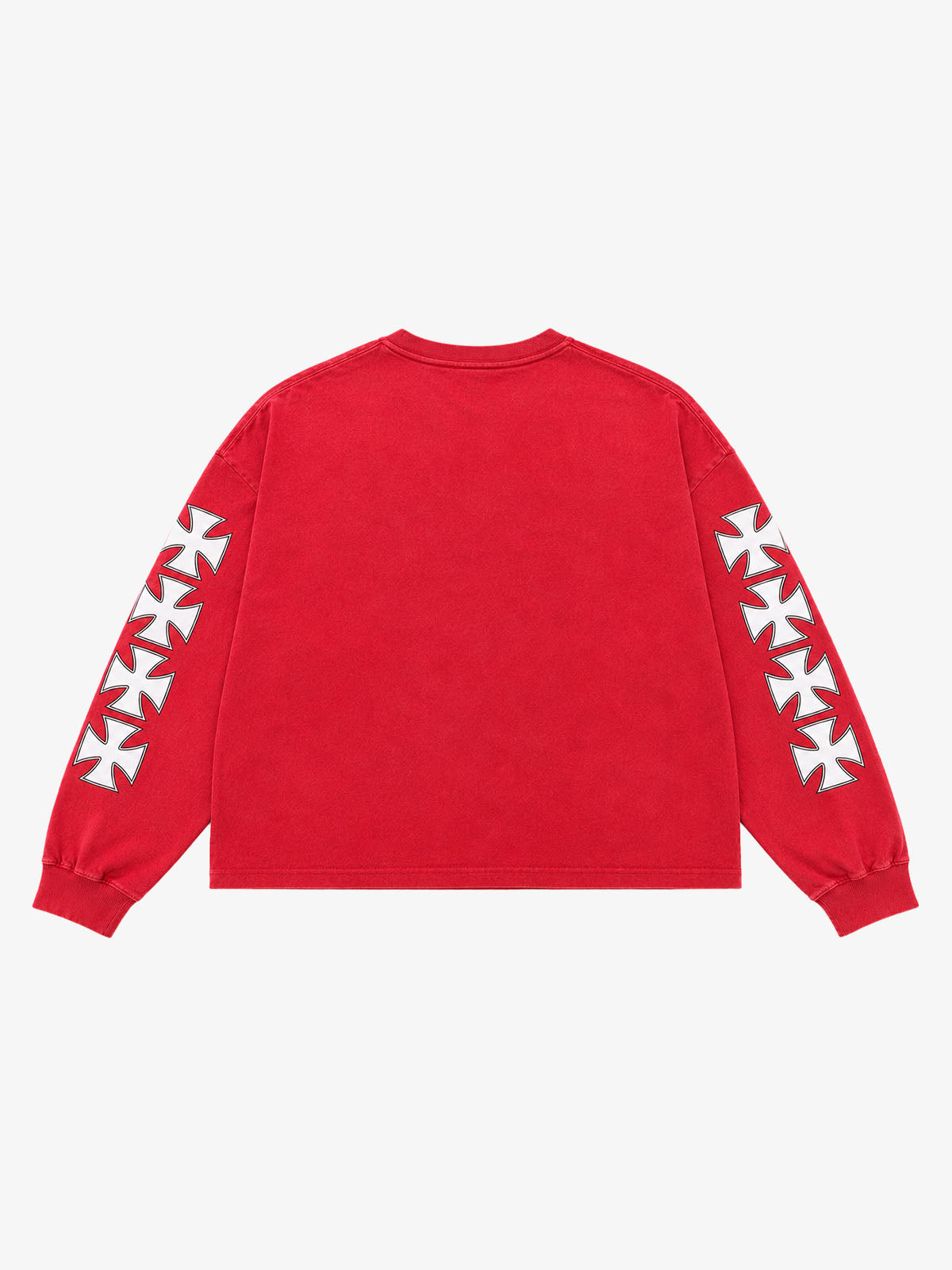 Cross Graphic Distressed-Wash Long Sleeve Tee