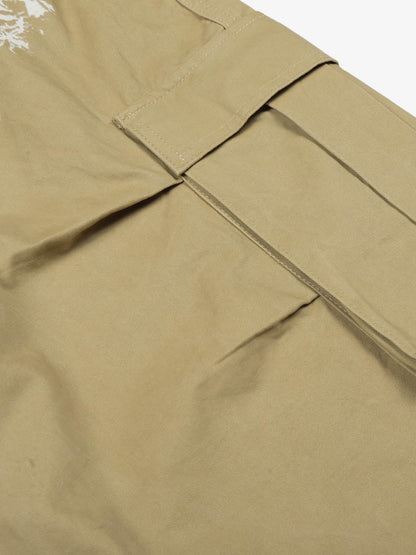 Gothic Cross Graphic Cargo Shorts 