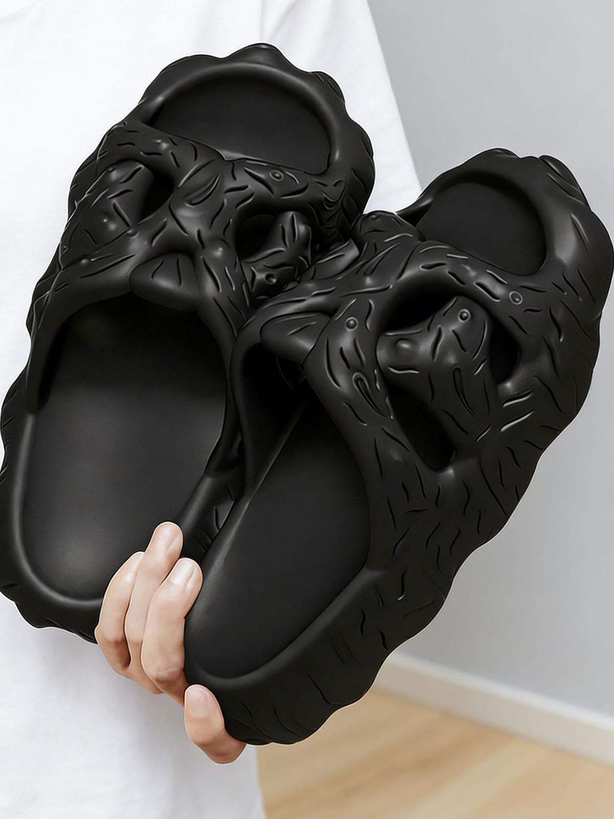 Eco-Friendly Rubber Tree Design Slides for Men and Women - Lightweight, Comfortable, Outdoor & Indoor Use 