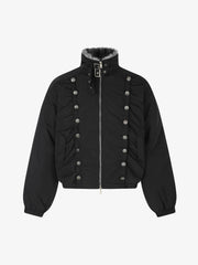 Napoleonic Double-Breasted Peaked-Lapel Padded Coat