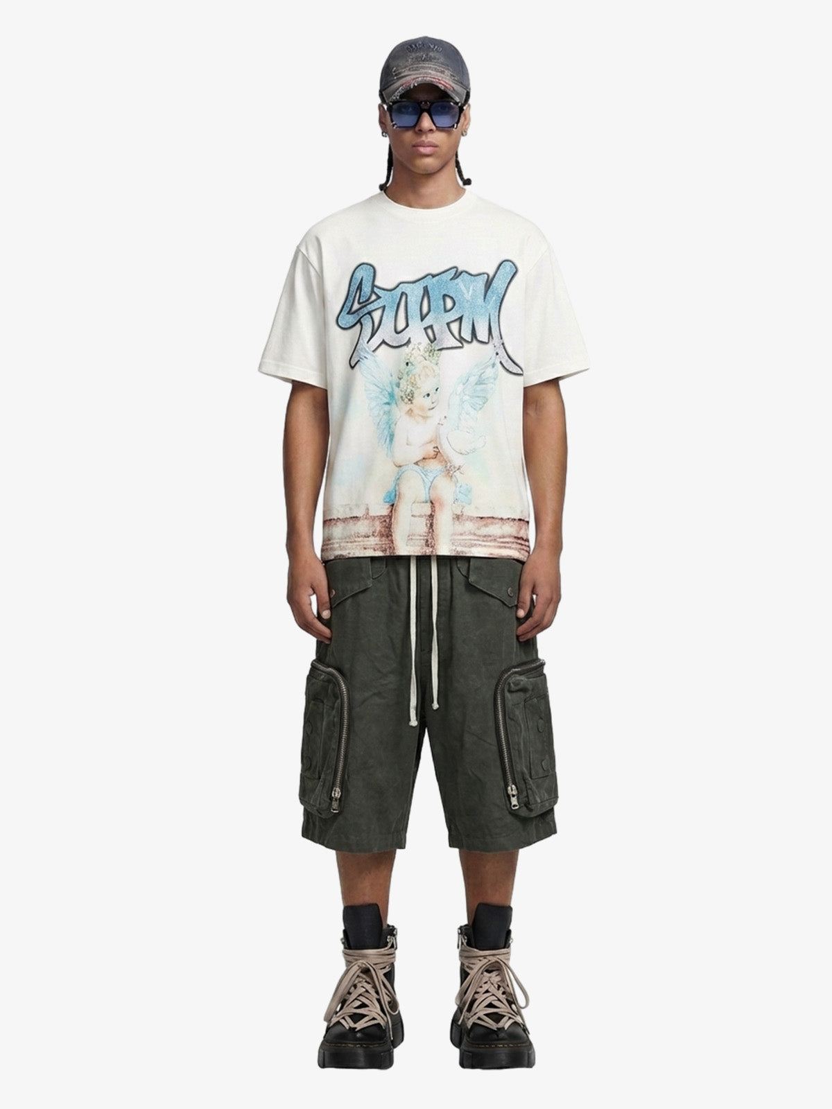 Heavy Tie Dye Multi Pockets Washed Shorts - 2088 