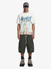 Heavy Tie Dye Multi Pockets Washed Shorts - 2088 