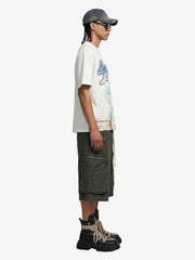 Heavy Tie Dye Multi Pockets Washed Shorts - 2088 