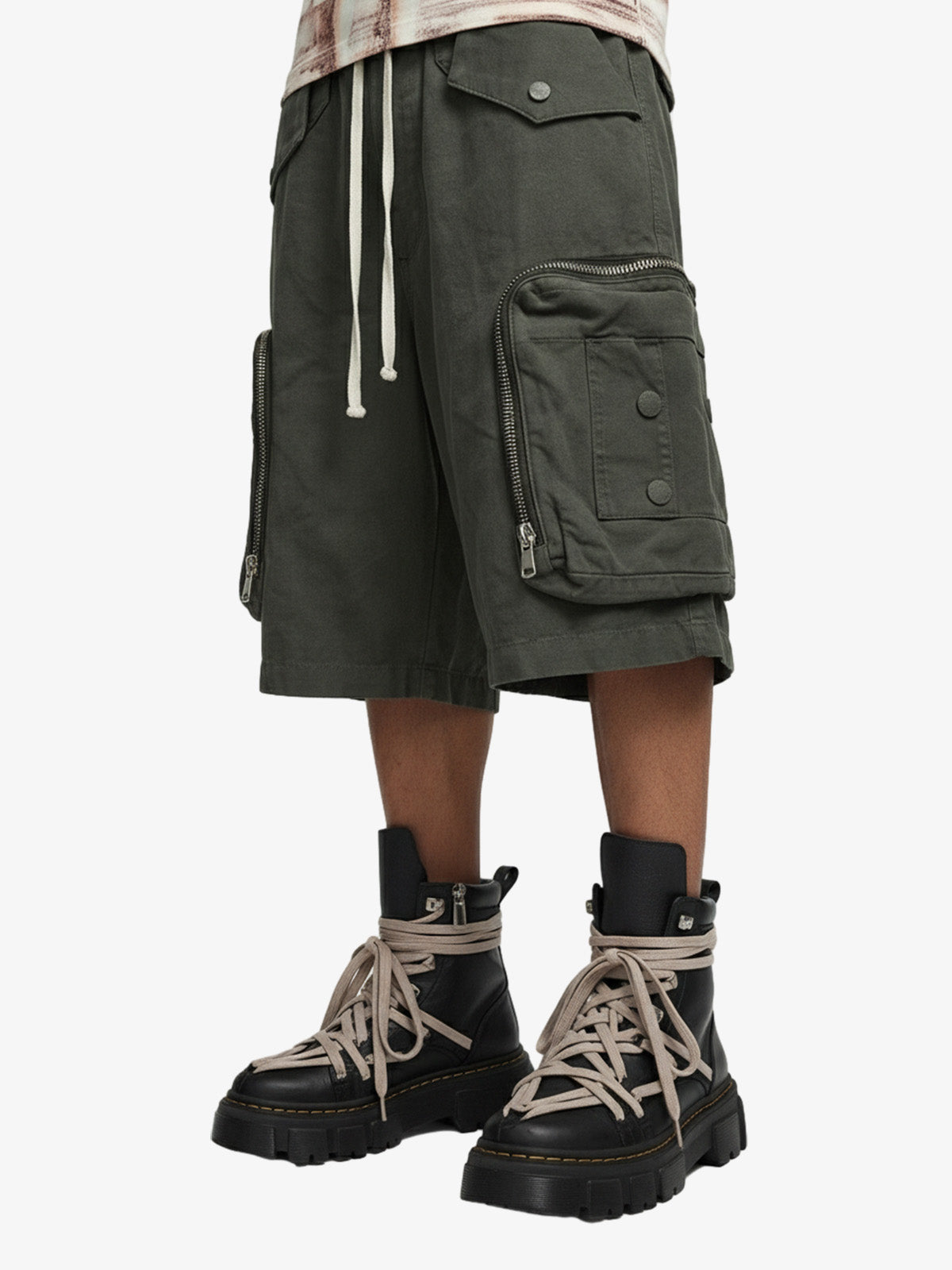 Heavy Tie Dye Multi Pockets Washed Shorts - 2088 