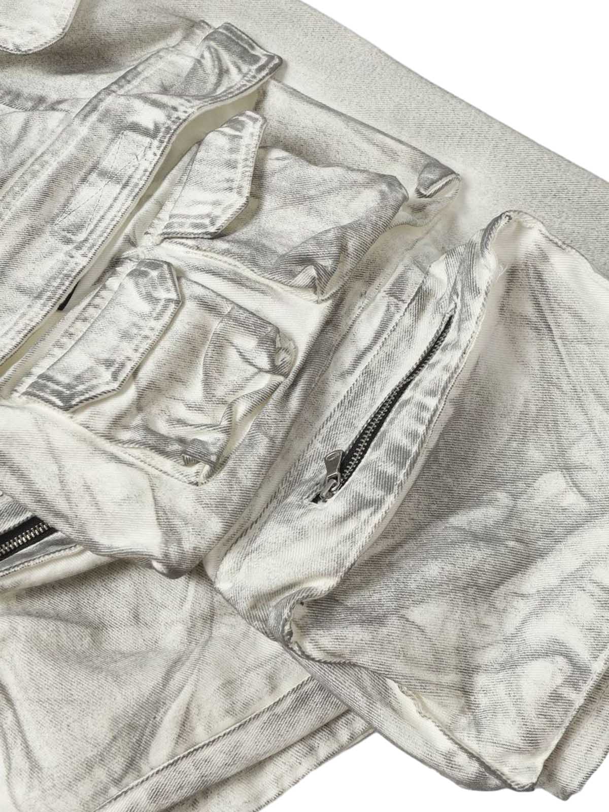 Distressed Multi-Pocket Cargo Shorts 